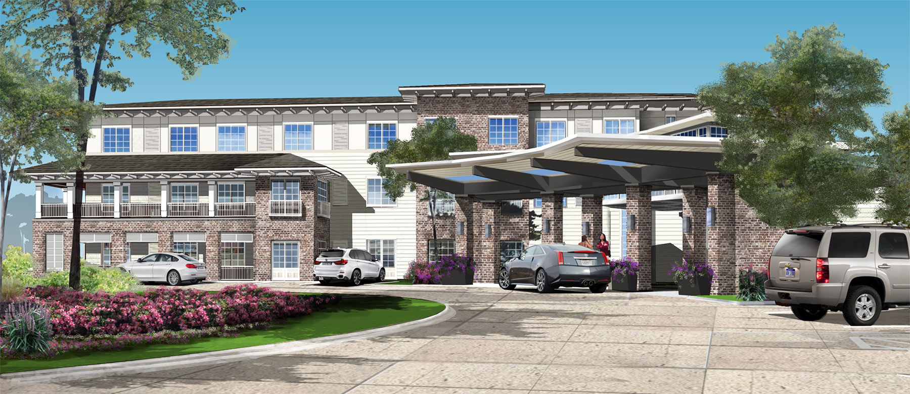 Rendering of Watercrest-Waypoint Residential joint venture senior housing development project